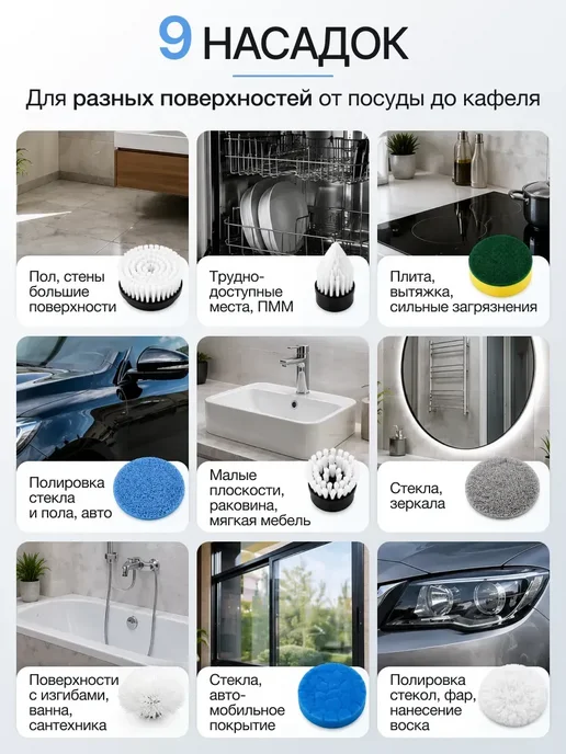 Электрическая щетка для уборки, белый, фото 4