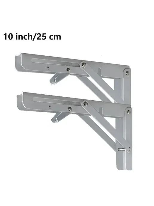 LETIITTGOO Угловой кронштейн складной, белый 10 inch (2 шт.), 2 шт