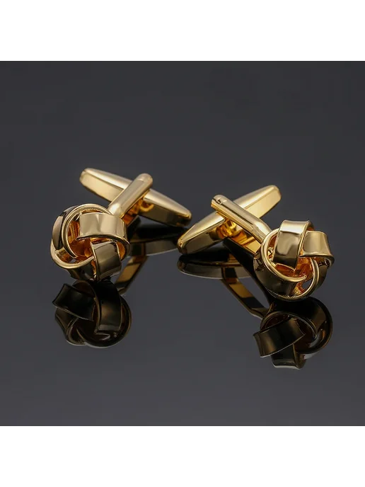 XKZM auspicious Мужские запонки золотистые спиральные, Metal color 801, золотой, фото 4