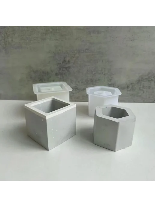 Форма бетонная квадратная DIY с отверстиями, вариант, фото 5