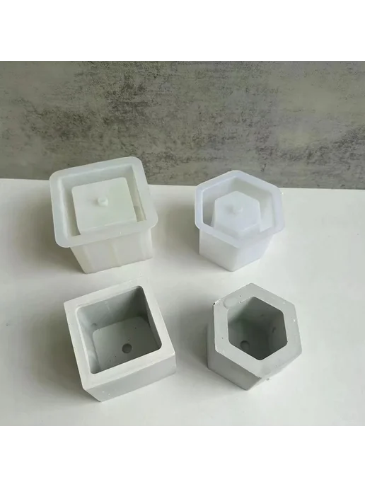Форма бетонная квадратная DIY с отверстиями, вариант, фото 6