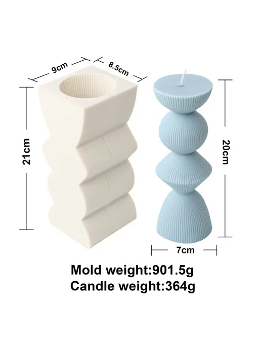 Нет бренда Форма для свечей силиконовая sliicone Mold as pic, вариант