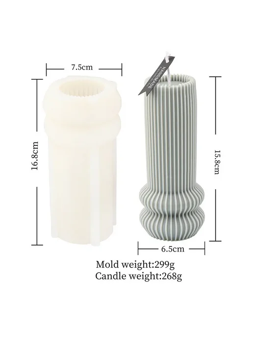 Нет бренда Форма для свечей силиконовая sliicone Mold as pic, 16.8x7.5 см