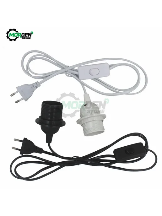 Ligghig Черный кабель для лампы E27 с выключателем, 1.8 м, EU Plug, 1,8 м, фото 2
