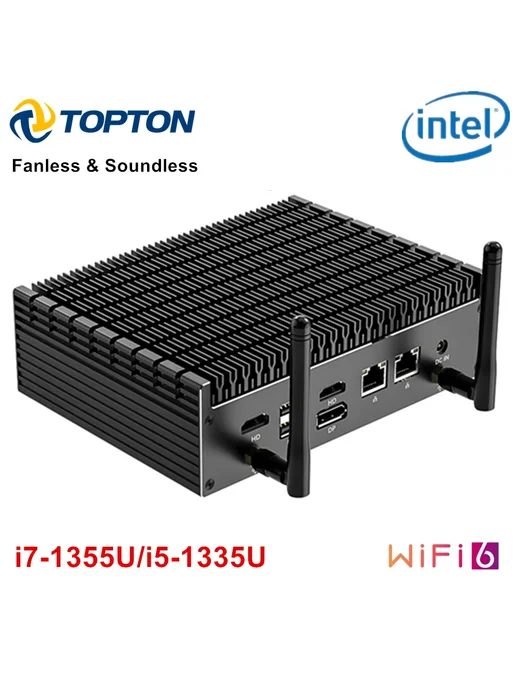 Topton Мини-ПК i7-1355U 1365U No Ram No Rom No OS, Мини-ПК i7-1355U No Ram, фото 2