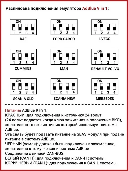 Универсальный 9-в-1 эмулятор AdBlue для грузовиков Mercedes…, вариант, фото 2