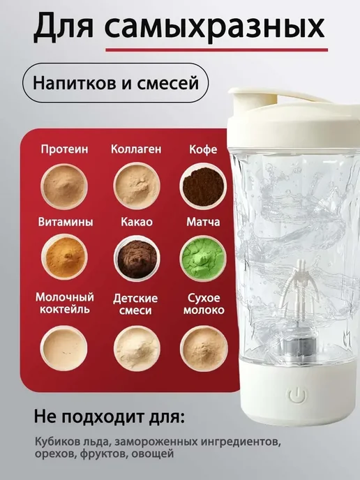 TEN MOON Шейкер с отсеком спортивный для протеина коктейлей, синий, фото 4