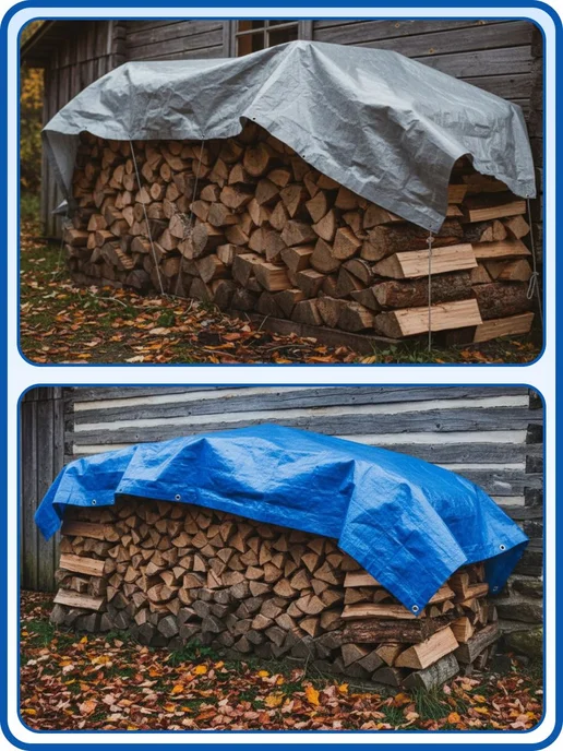 Тент укрывной туристический 3х4 м, 60 г м2 с люверсами (пол, 3x4 м, 4 м, фото 7