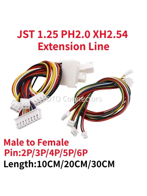 Нет бренда Кабель-переходник JST PH2.0 XH2.54 2P M-F 10CM, вариант, фото 2