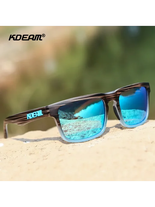 KDEAM Поляризованные солнцезащитные очки C13 Mirror Ice Blue, синий, фото 3