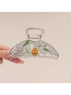 Заколка для волос краб, серебряная, Цвет A