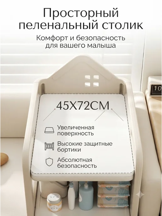 Nurtu детский Пеленальный столик с комодом, вариант, фото 2