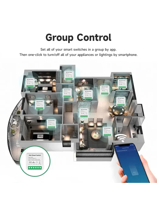 Нет бренда iHseno Smart Switch Module 4Pcs Z2M, 4 шт, фото 4