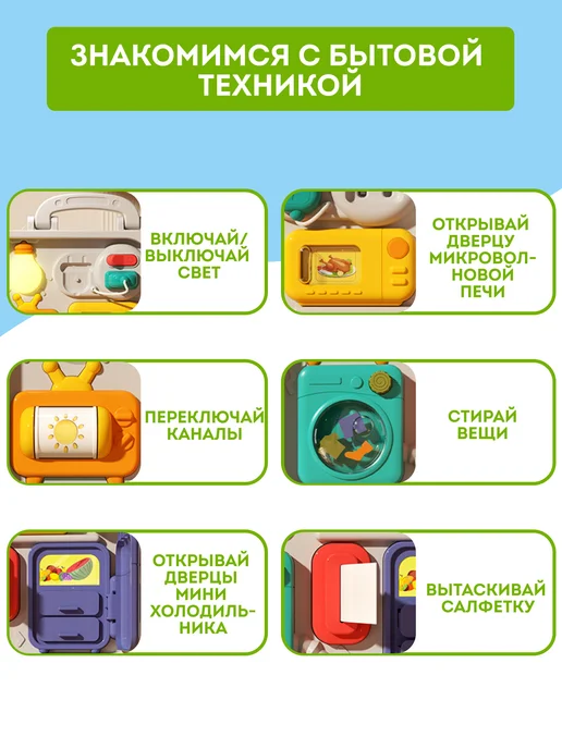 Игрозаврик Развивающий бизиборд монтессори для мальчиков и девочек, вариант, фото 7