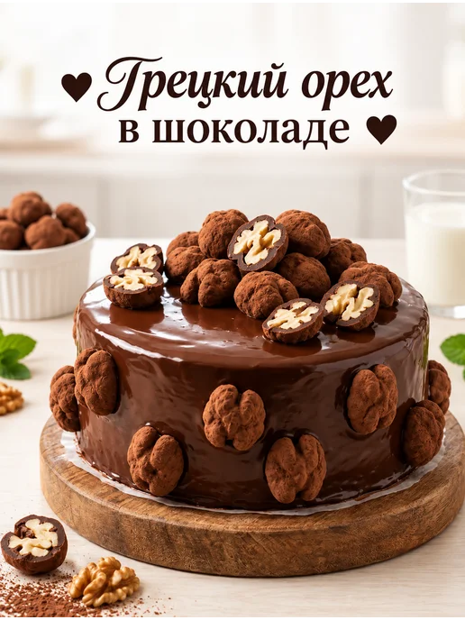 Грецкие орехи в шоколаде, в упаковке 260 г, фото 4