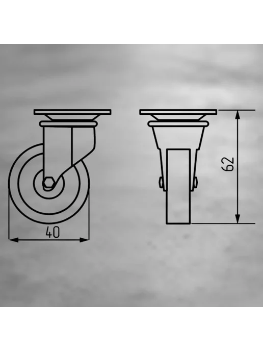 MF Furniture hardware Колесики мебельные 40мм с площадкой и тормозом 4 шт, 4 шт, фото 6