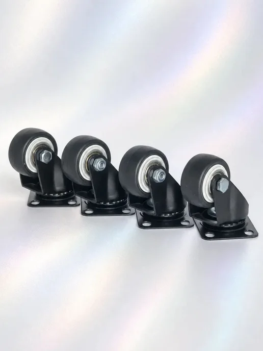 MF Furniture hardware Колесики мебельные поворотные 40 мм с площадкой 4 шт, 4 шт, фото 5