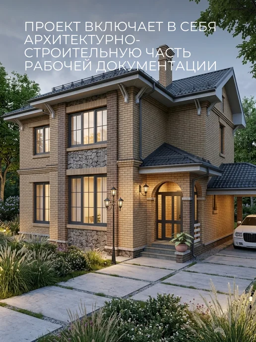 Онлайн проекты Проект двухэтажного дома из кирпича 174 м2, вариант, фото 5