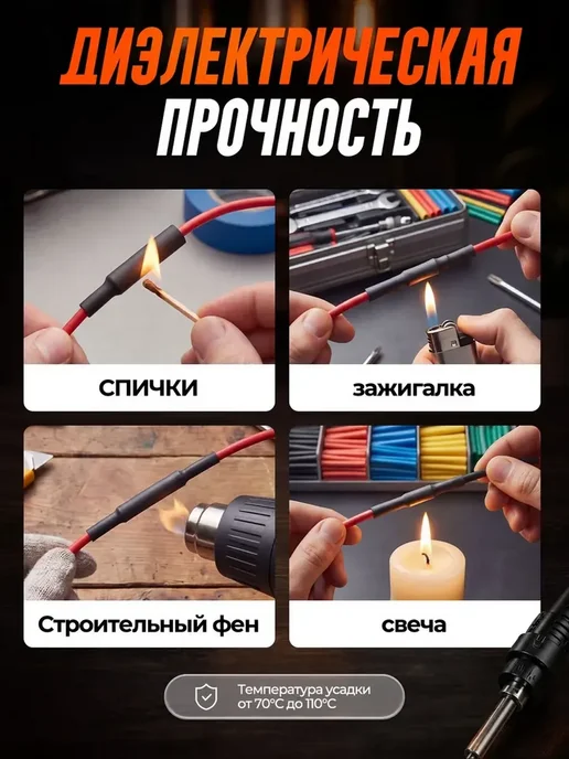 Термоусадка для проводов, вариант, фото 5