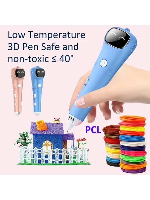 Нет бренда Greentiger 3D-ручка для рисования PCL Синий, Blue, Blue-PCL-5m10color, фото 4