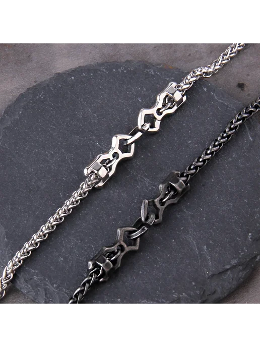 Vikings Jewelry Цепочка из нержавеющей стали silver color no box 70cm, серебристый, фото 4