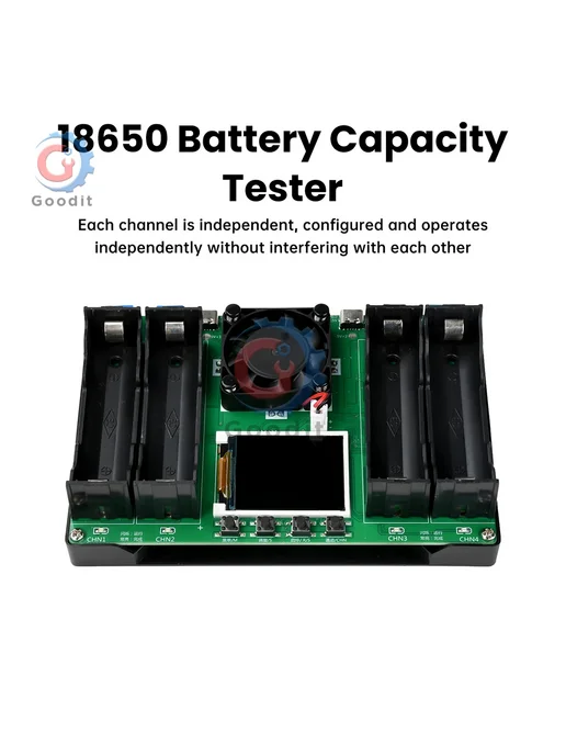 Aideepen Gaqqee 4-канальный тестер емкости аккумуляторов 18650 Tester, вариант, фото 5