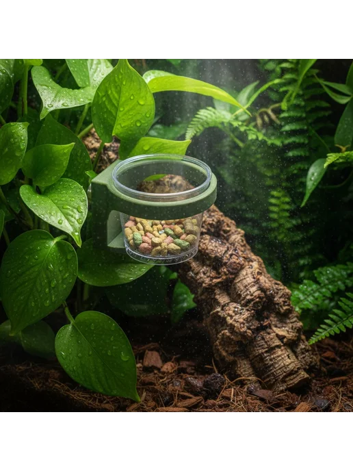 ['Кормушка для рептилий с креплением, для террариума, вариант, фото 4
