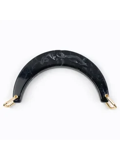 Deepeel Женская ручка для сумки из смолы Black-GoldBuckle