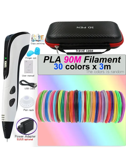 TOBIOPFK 3D-ручка Pink, 36M PLA, ЕС, 90 м