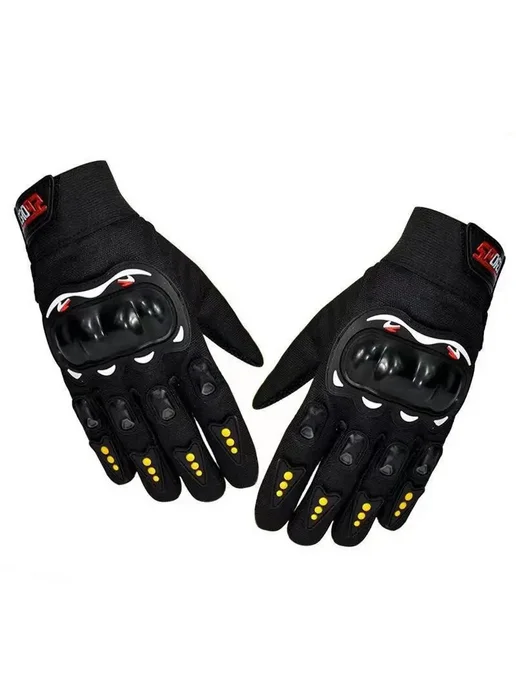 HKXY GLOVES Мужские мотоперчатки черные, защитные, летние, черный