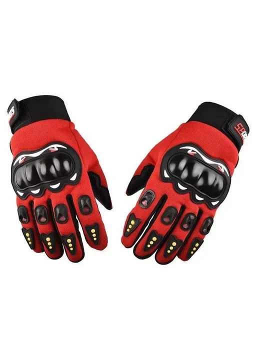 HKXY GLOVES Мотоциклетные перчатки с твердым корпусом full red, красный