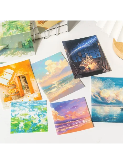 Нет бренда Винтажная бумага JIANQI для скрапбукинга 15 шт. full set, 15 шт, фото 4