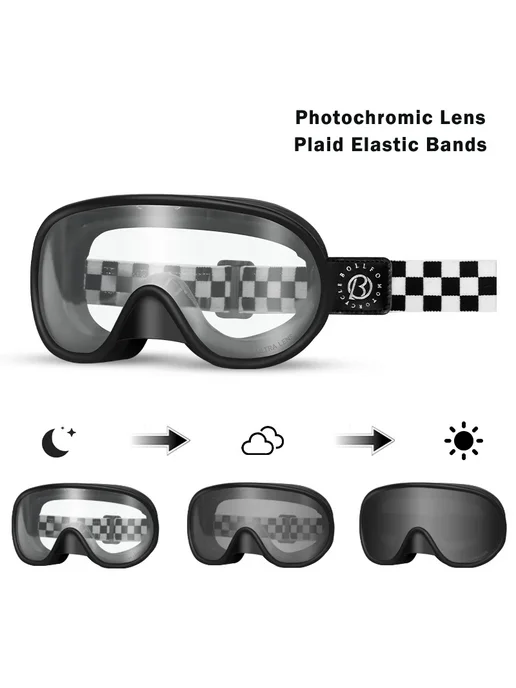 Фотохромные очки для мотокросса, черные, черный