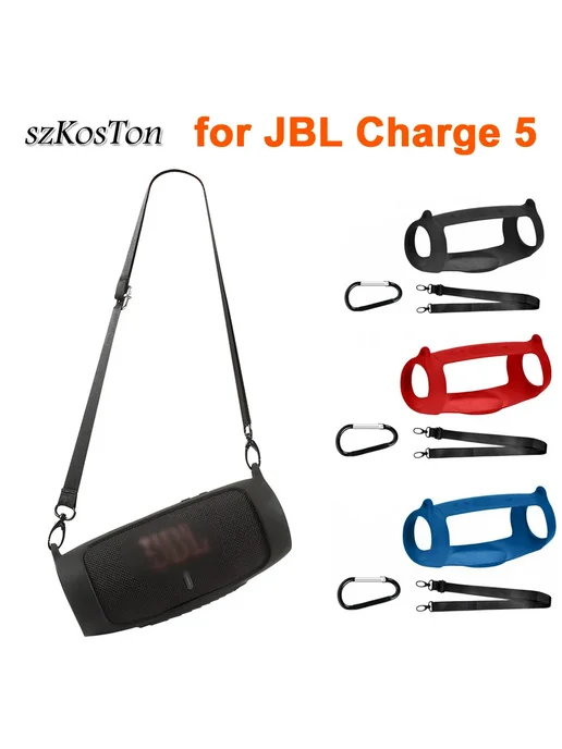 SZKOSTON Силиконовый чехол для JBL Charge 5, blue, синий, фото 2