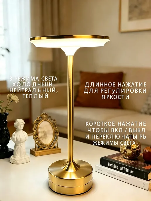 Беспроводной настольный светильник, вариант, фото 2