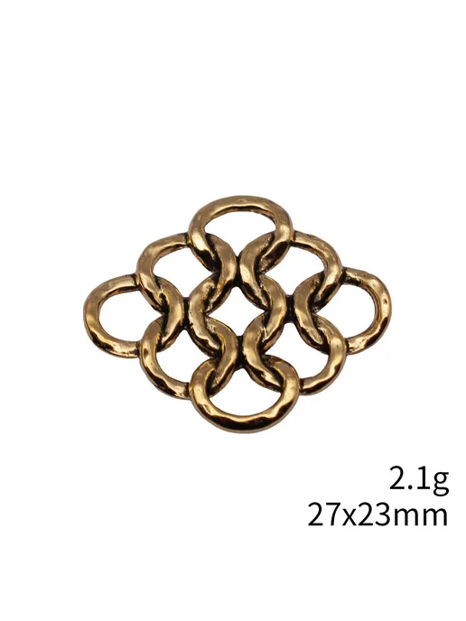 WYSIWYG Заключения для бижутерии 20 шт. Antique Gold Color, 20 шт, фото 3