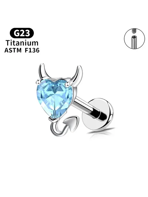 Нет бренда Серьги Plug & Tunnel уши Black 1.2X8mm, синий