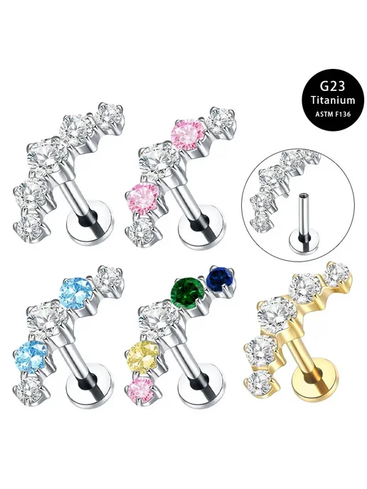 Нет бренда Серьги Plug & Tunnel уши Black 1.2X8mm, синий, фото 2