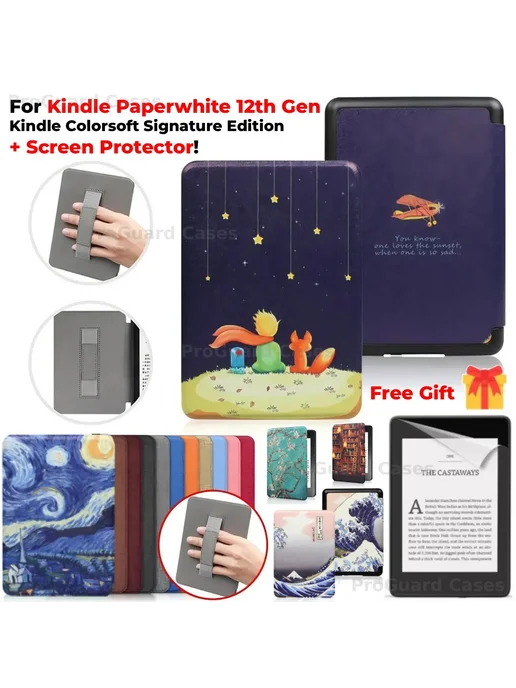 Нет бренда Чехол для Kindle из искусственной кожи с ремешком Cat, вариант, фото 2