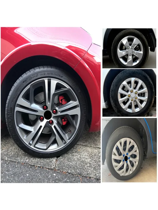 Нет бренда Крышки-заглушки для колесных болтов Ford Focus 19mm Красный, красный, фото 5