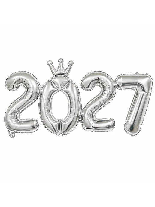 Нет бренда Фольгированные цифры 2027 для Нового года gold, золотой, фото 5