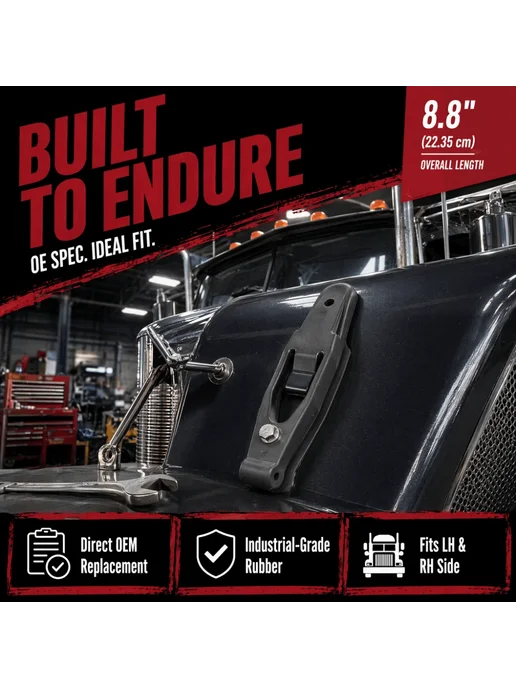 Нет бренда Резиновая опора-фиксатор капота черного цвета для Kenworth T, черный, фото 2