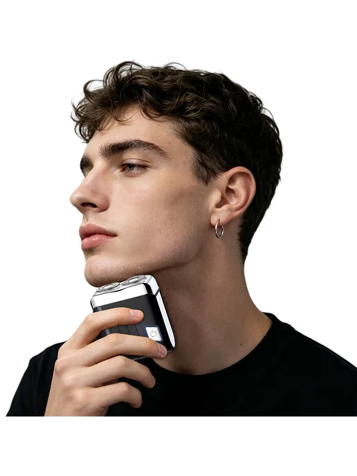 Компактный электробритва 2в1 Type-C, удобная зарядка, Black, черный