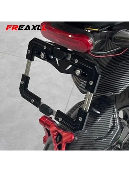 FREAXLL Рамка для номерного знака для Kawasaki Vulcan BLACK, красный, фото 3