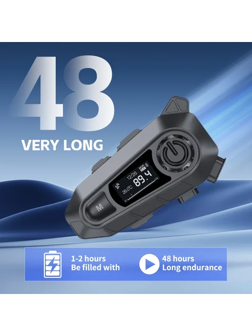 kebidumei Мотогарнитура Bluetooth 5.3 с FM-радио, Soft Microphone, вариант, фото 7