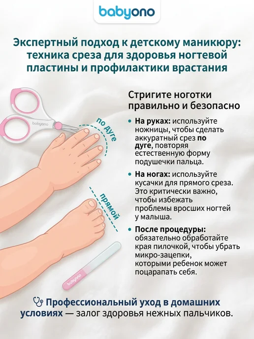 Babyono Маникюрный набор для новорожденного 0+ в футляре, белый, фото 6