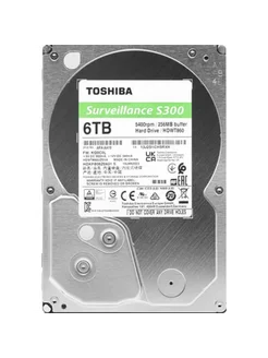 Toshiba 6 ТБ Внутренний жесткий диск HDWT860UZSVA, 3.5", 5400 об/мин, SATA III (HDWT860UZSVA)