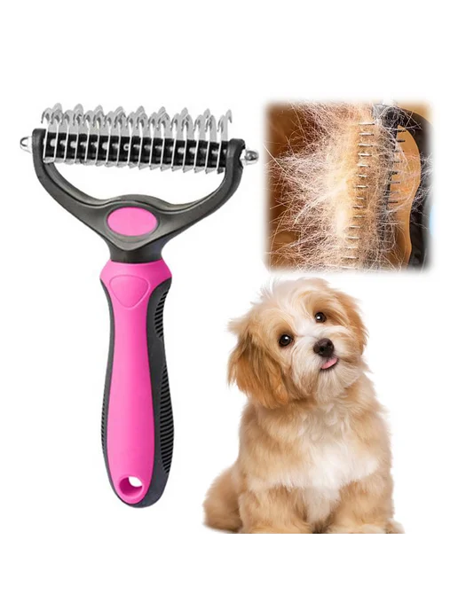 Расчёска для собак Easy Clean двойная, широка, для длинных и, вариант, фото 3