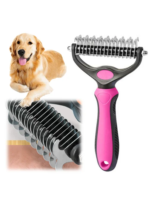 Расчёска для собак Easy Clean двойная, широка, для длинных и, вариант, фото 4