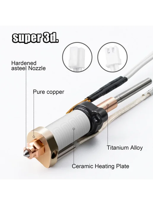IdeaFormer Для Creality Hi Hotend керамический нагревательный блок, ко, белый, фото 3